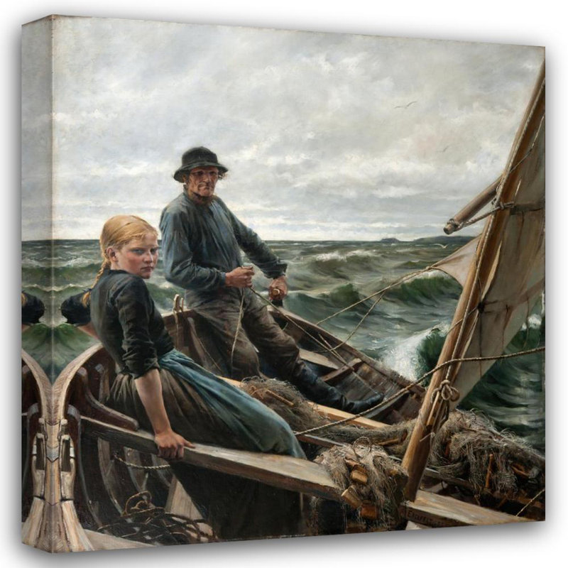 "At Sea" par Albert Edelfelt - Art sur toile tendue avec châssis