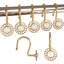 Crochets de rideau de douche, ensemble de 12 anneaux de rideau de douche décoratifs robustes et antirouille crochets pour tringles de douche, fleur perle, or rose