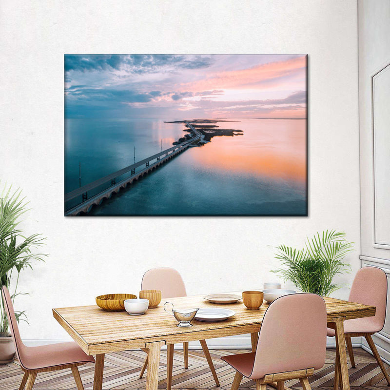 «Seven Mile Bridge», reproduction sur toile, H 26 po x l 39 po x P 1,25 po