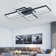 Raffa 3-Light Neutral Style Rectangular LED Semi Flush Mount Ceiling Light