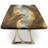 Walnut Metal Base Dining Table-494471455