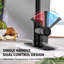Robinet de cuisine - Tête de robinet de robinet de cuisine avec douchette rétractable à 3 modes, poignée simple et plaque de pont pour 1 trou ou 3 trous, rotation à 360 °, acier inoxydable sans plomb pour bar-maison, noir
