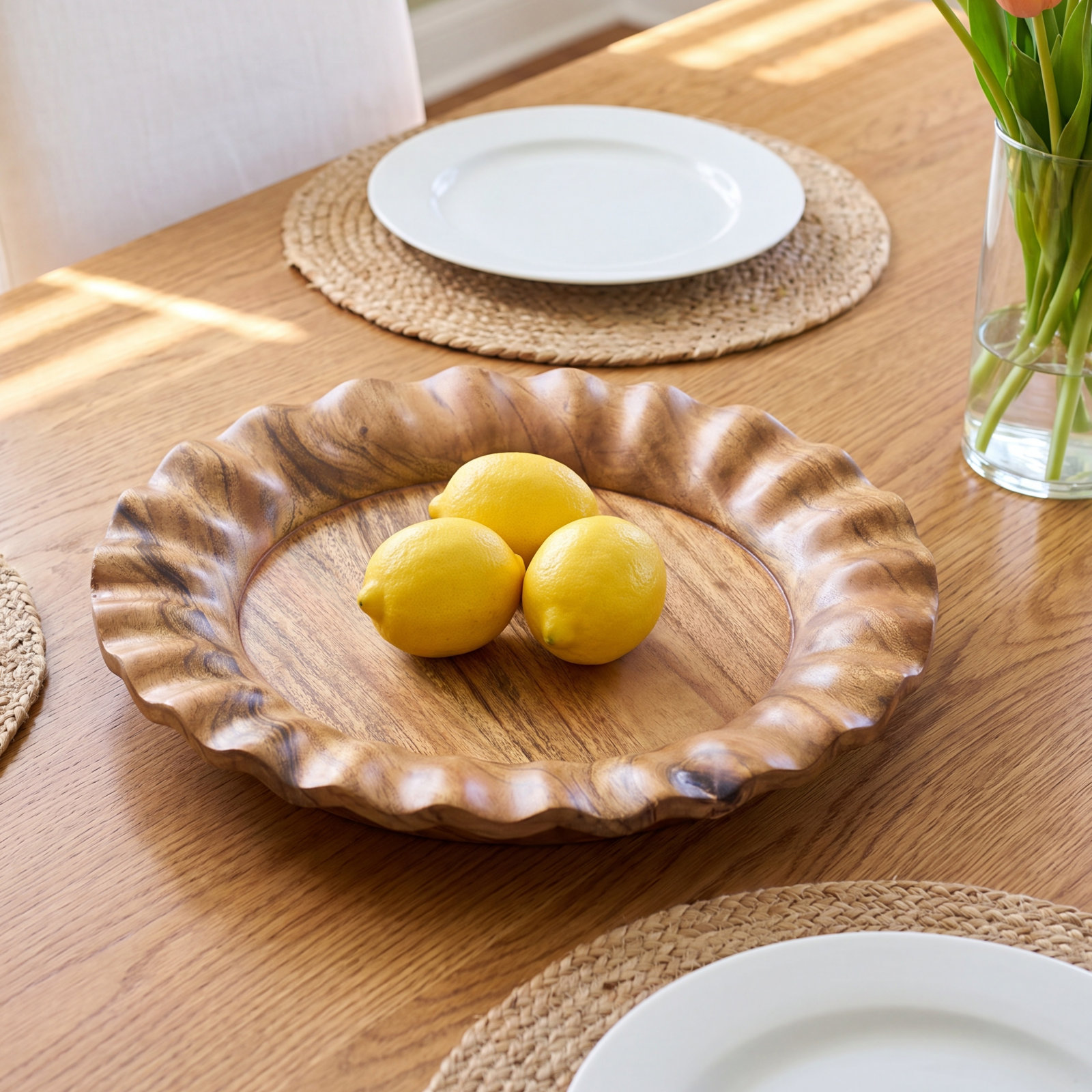 Round Wood Platter