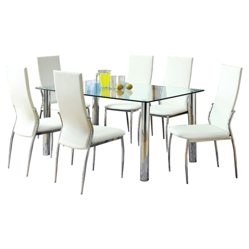 Ensemble repas pour 6 personnes Coetta, Argent/blanc