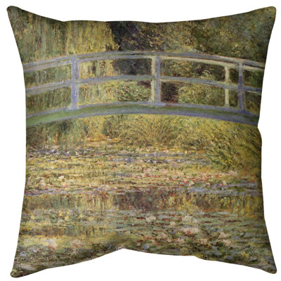 Claude Monet Floral Reversible Throw Pillow