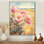 Fostoria pivoines dans le champ d'été II - pivoines, reproduction d'art sur toile encadrée
