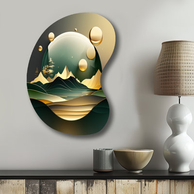 Fosteau - Abstract Marble Boom Shape Assymterical Metal Wall Sculpture