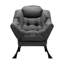 Chaise longue surdimensionnée avec accoudoirs - Chaise de lecture moelleuse pour le salon, la chambre à coucher et les petits espaces - Support ergonomique et structure en acier robuste - Assemblage facile et base antidérapante
