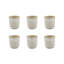 Gold Stone White Stoneware Cup
