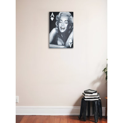 «Marilyn Monroe Ace Card» par Pop Art Queen, impression sur toile encadrée