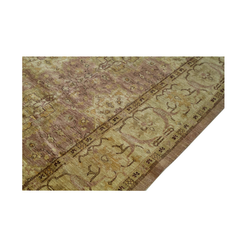 Tapis lilas et beige de haute qualité noué à la main Ziegler