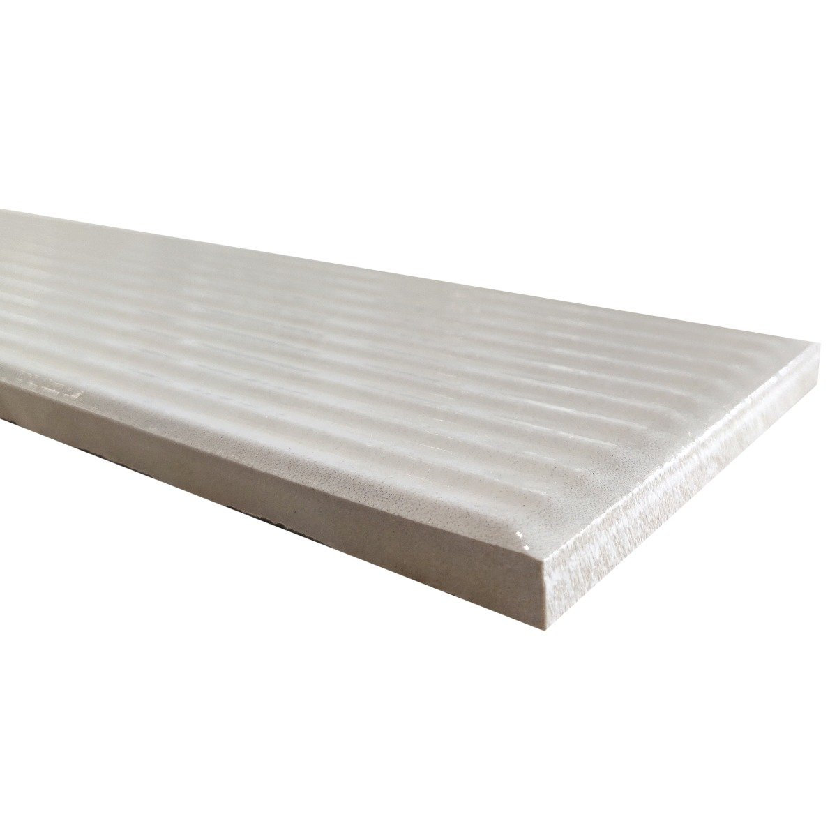 Stacy Garcia Olimar 4" x 16" Subway Tile, Bianco