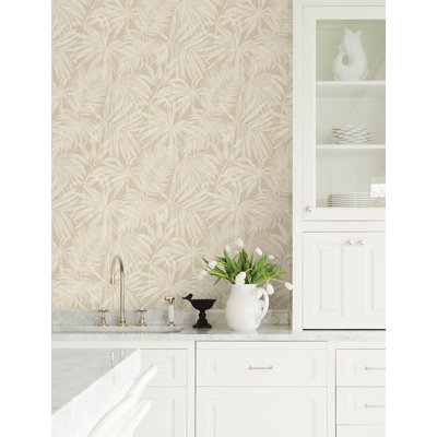 Sonny Beige Fronds Wallpaper