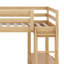 Lit simple superposé au dessus d'un lit double avec bureau et 3 tiroirs de rangement, cadre de lit superposé en bois massif pour enfants, adolescents, adultes