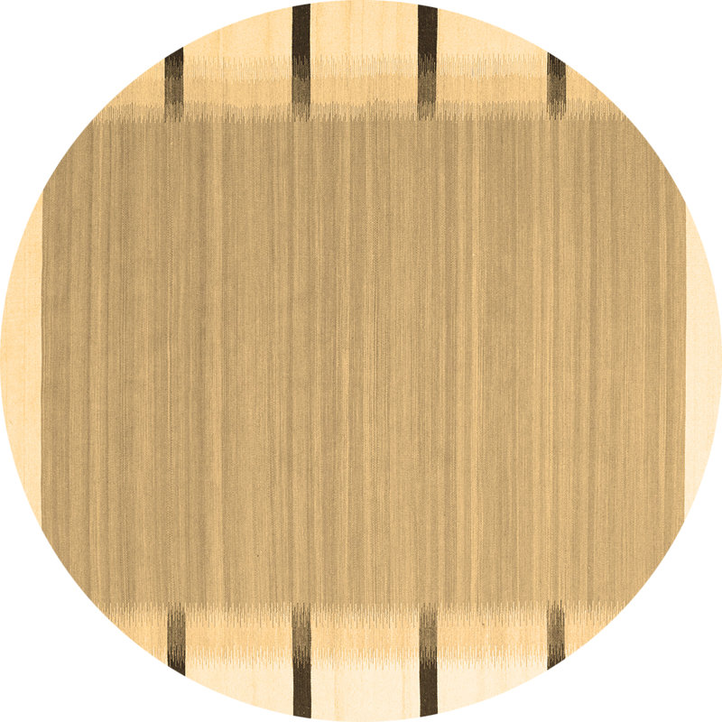Washable Striped Indoor Rug, Round 5'