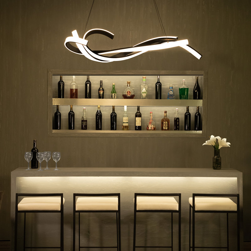 Tidal 1 - Light Black LED Unique/Statement Pendant