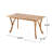 Outdoor 59 Inch Rectangular Solid Wood Table Dining Table,Teak Finish-246683197