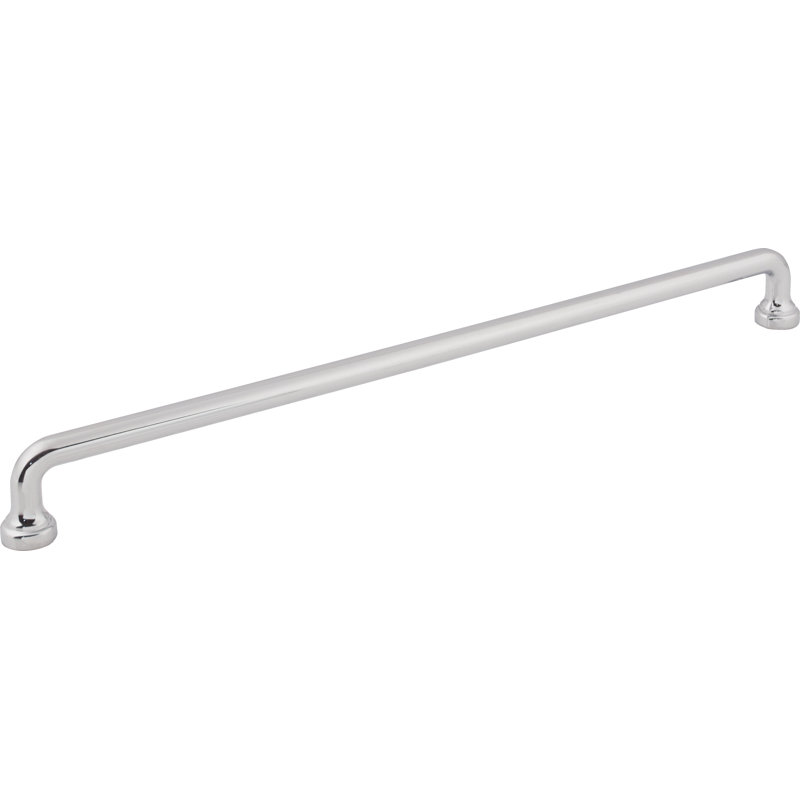 Polished Chrome Modern 12" Bar Handle with Mounting Hardware