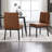 Flaux Leather Upholstered Metal Dining Chairs (Set of 2)-1617810802-1617810805