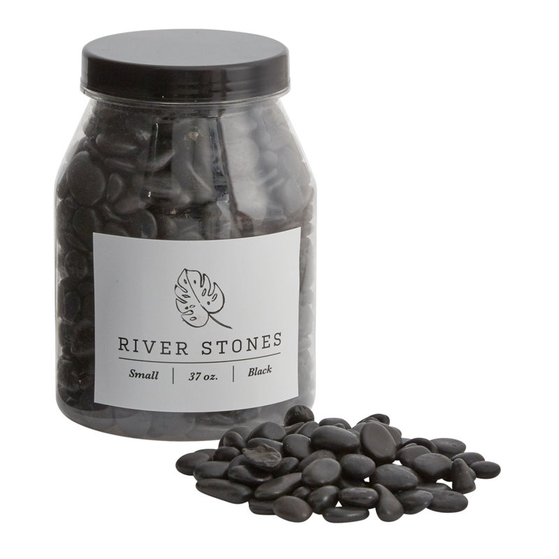 Nohr River Stones, Noir, H 6,5 po x l 4,5 po x P 4,5 po
