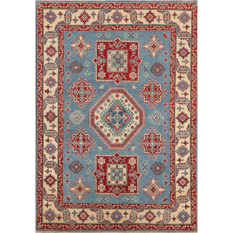 Tapis oriental bleu clair Kazak 5