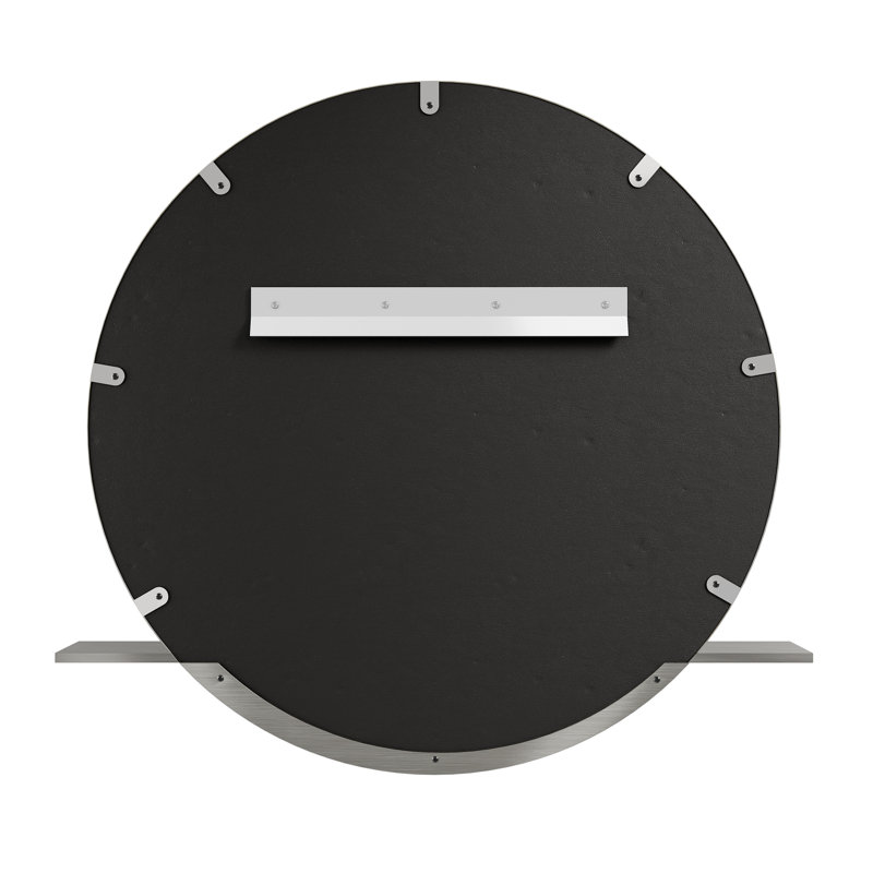 Platform Stainless Steel Framed Wall Mirror, Brushed Nickel