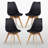 Stephenie 4 Person Dining set - a Rectangular Plastic Dining Table with Wooden Legs and a Set of 4 Faux Leather Cushion Padded Dining Chairs for Dining Room - Modern Dining Table Set-1259149990
