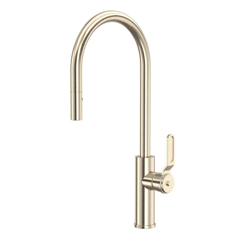 Myrina Pull-Down Single Handle Kitchen Faucet, Satin Nickel
