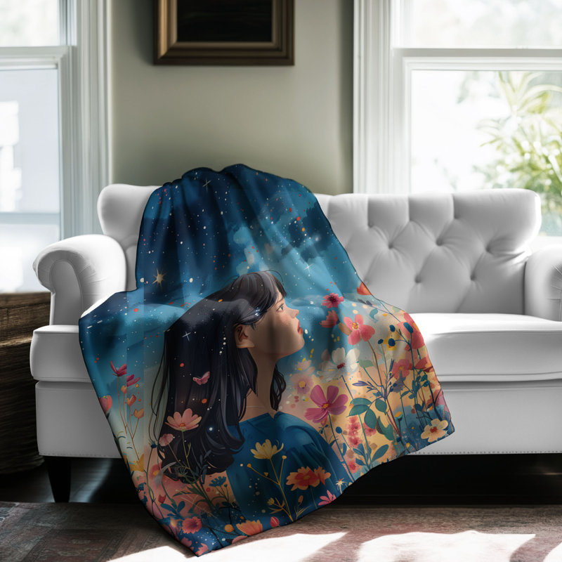 Garden Glory Girls - 1 pièce Sherpa Premium, Grand lit