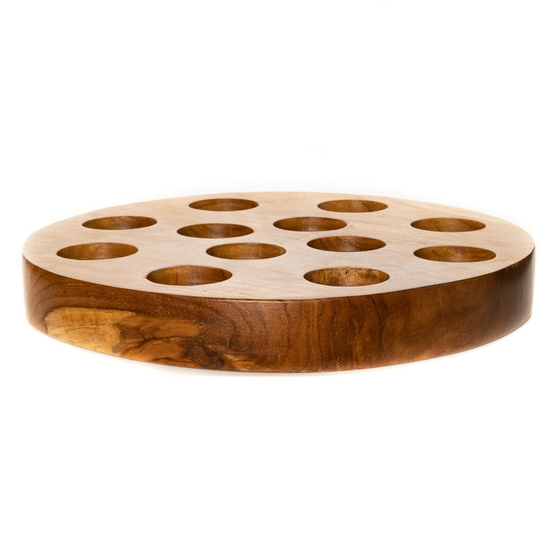 Plateau en bois de teck Live Edge Tamago