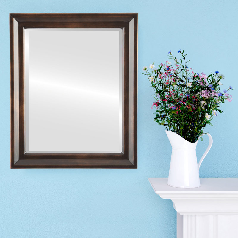 Goulet Rectangle Mirror, 27" H x 23" W, Rubbed Bronze