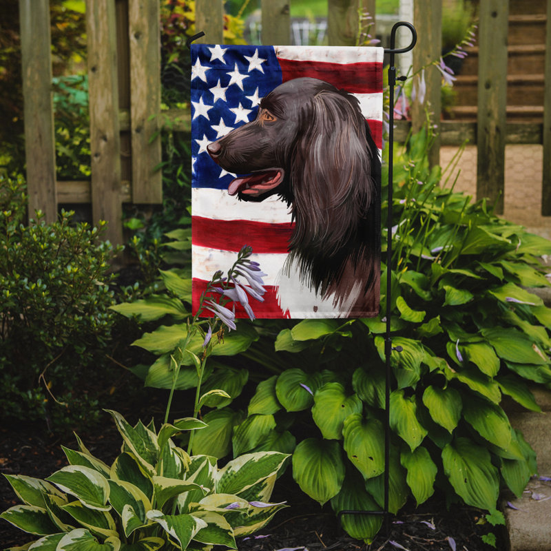 Polyester à 2 côtés 15 x 11 po drapeau de jardin, Petit épagneul de Münster