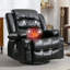 Fauteuil inclinable de massage ergonomique, fauteuil en cuir PU avec chaise berçante pivotante et confort de salon