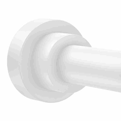 Barre de douche réglable de 79 à 203 cm (31 à 80 po) sans perçage, en acier inoxydable blanc, pour séparer une pièce de salle de bain.