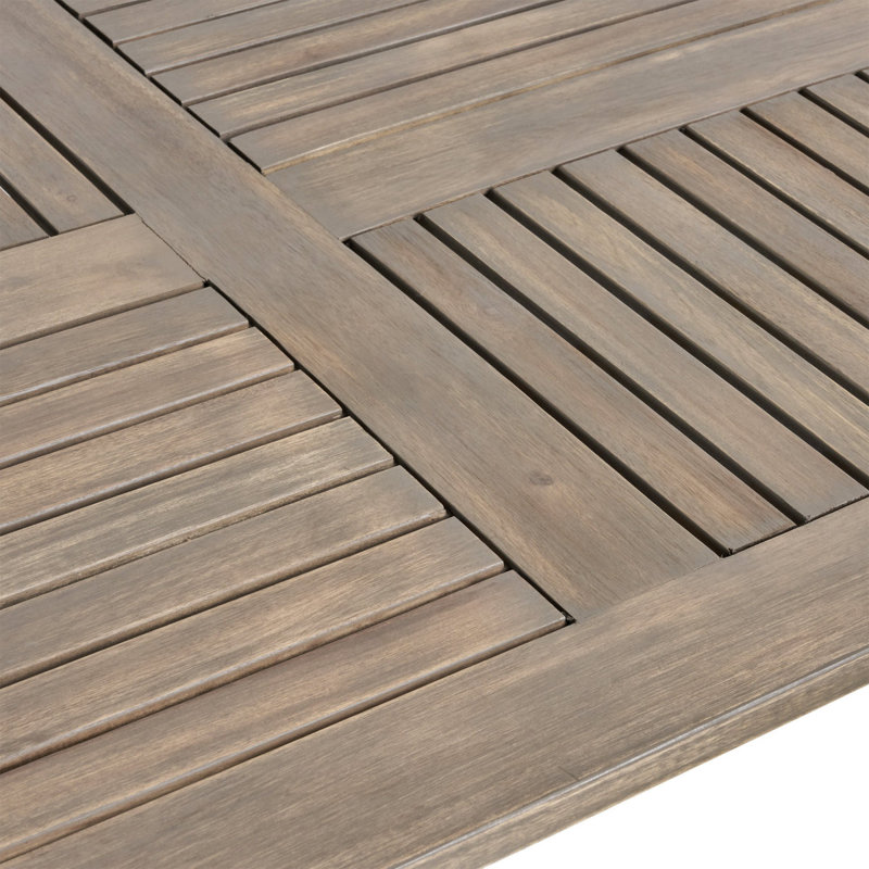 Table de salle à manger en bois d'acacia 70 ", Gris