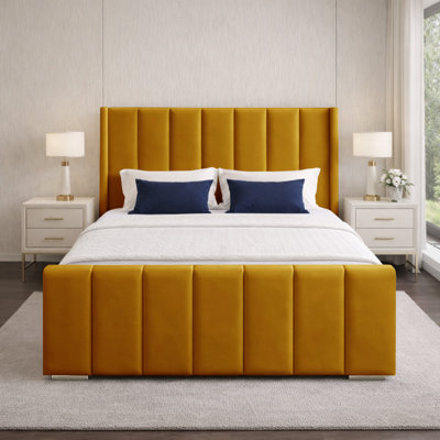 Premium Luxury Wingback Panel Bed Frame