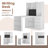 L-Shaped Corner Computer Desk with USB Charging Ports, Power Outlets, Writing Desk with Cabinet, Bookshelf-677927524