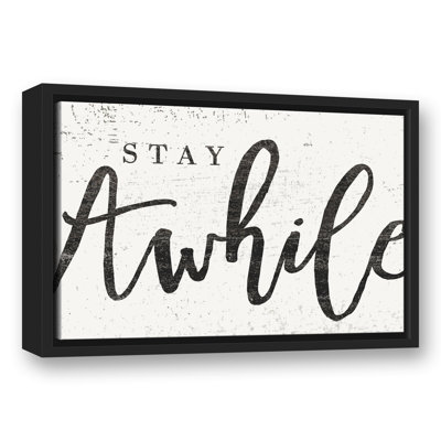 Stay A Time - Art textuel sur toile