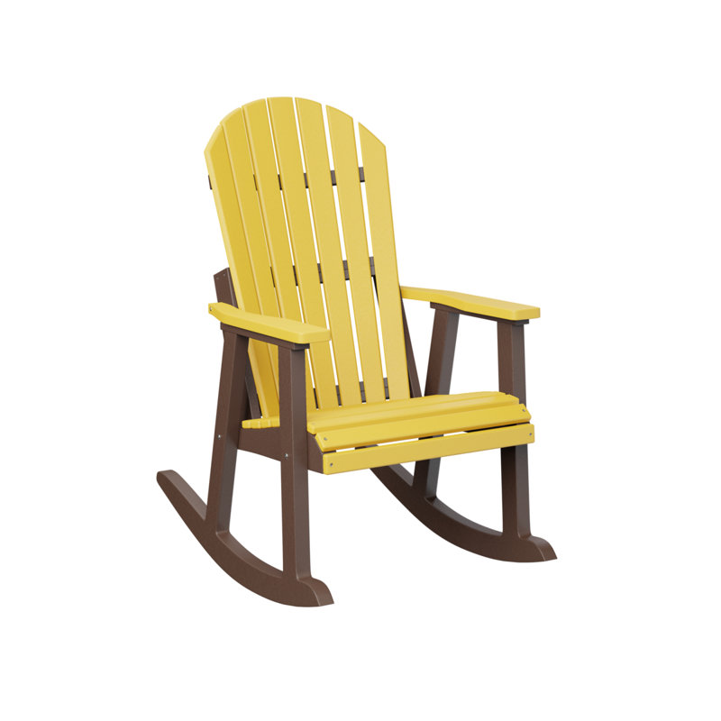 Fauteuil berçant berlinois berlinois, Sunburst Yellow Top/Chocolate Brown Base