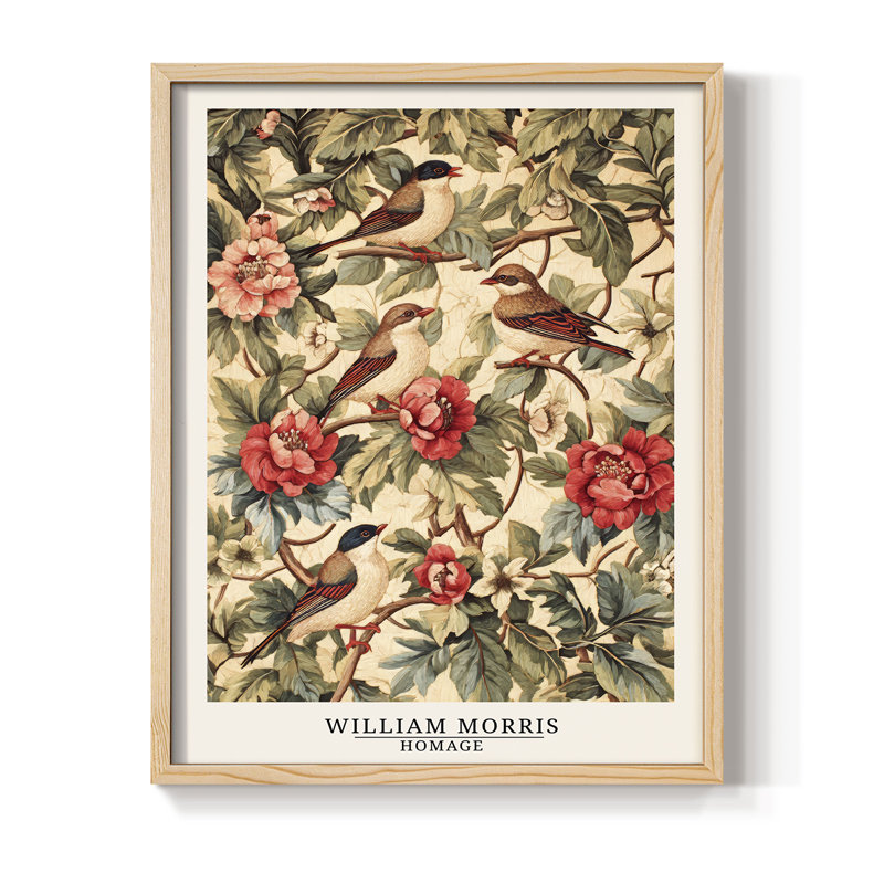 WM MORRIS Series CX Framed Print - Solid Wood, Natural, 30" H x 24" W