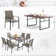 Sutiya 6 - Person Metal Patio Dining Set with Rectangular Table