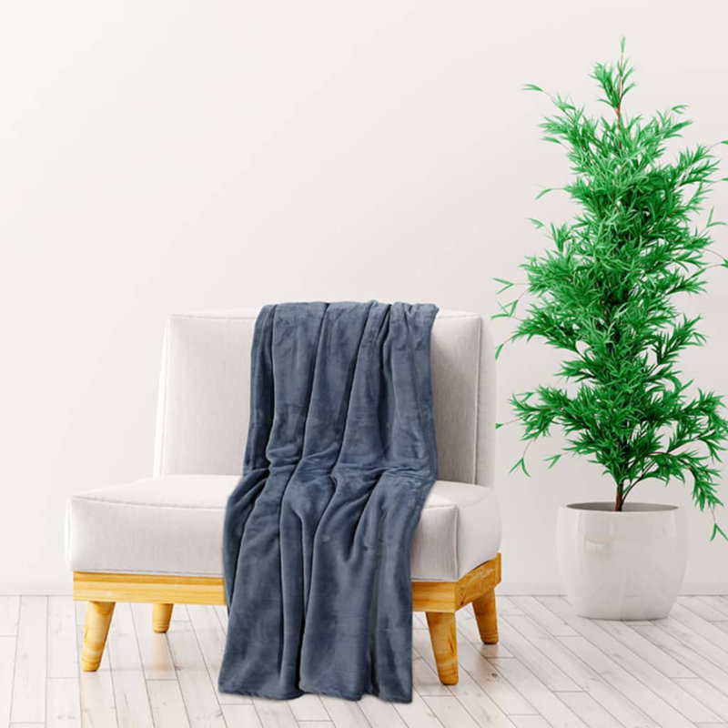 Nashom Throw Blanket, Grey
