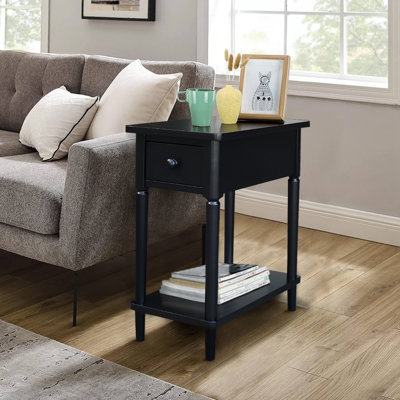 Deboria Solid Wood End Table with Storage