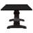Rustic Espresso Rectangular Double Pedestal Dining Table