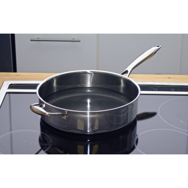 Black Cube Hybrid Quick Release Saute Pan with Lid, 11" Diameter
