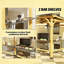 Pavillon de jardin extérieur à toit rigide, pavillon de barbecue en bois
