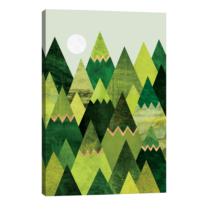 Forest Mountains by Elisabeth Fredriksson - Wrapped Canvas Print, 30.48cm H x 20.32cm W x 1.91cm D