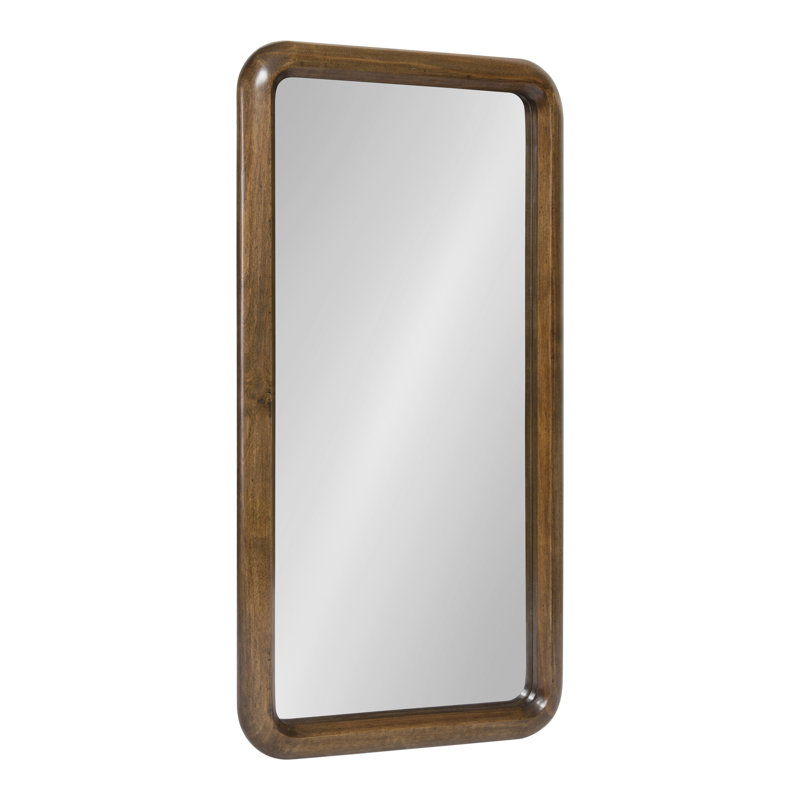 Miroir Anacleta Overmantel, H 31,5 po x l 17 po, Noyer brun