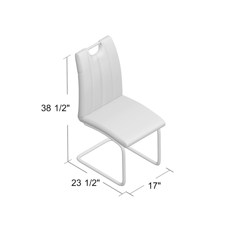 Chaise rembourrée, Blanc