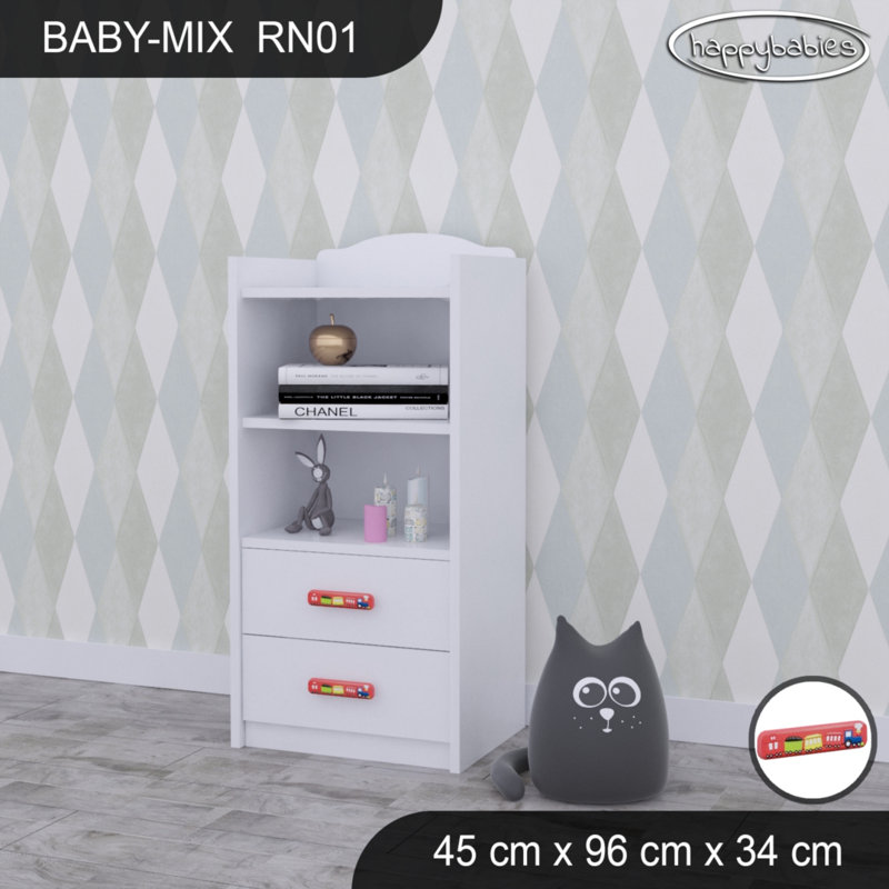 96cm H Kids Cube, White/Orange, 96cm H x 45cm W x 34cm D